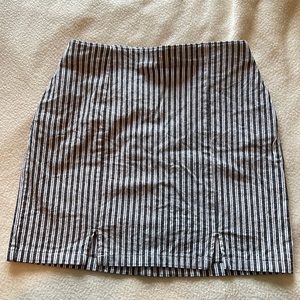 Small Hollister gray & white striped mini skirt
